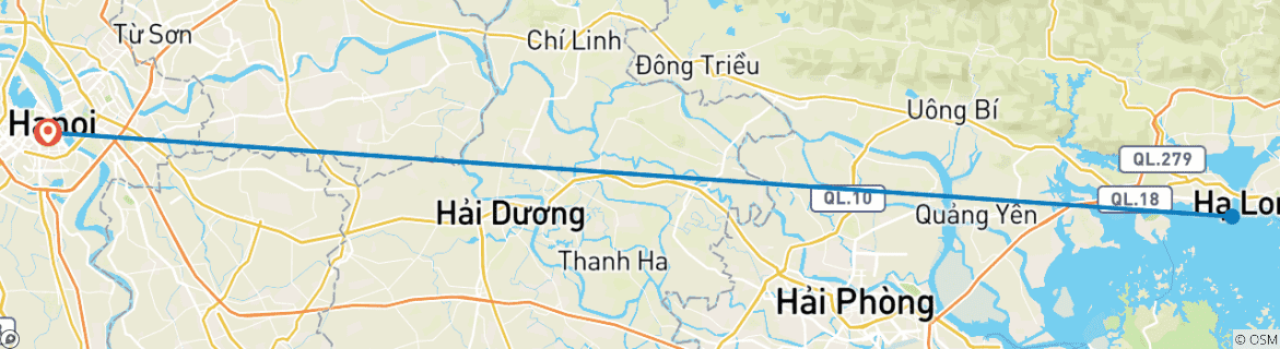 Map of Go Travel Around Halong Bay Trip 3 Days / 2 Nights - Luxury Cruise