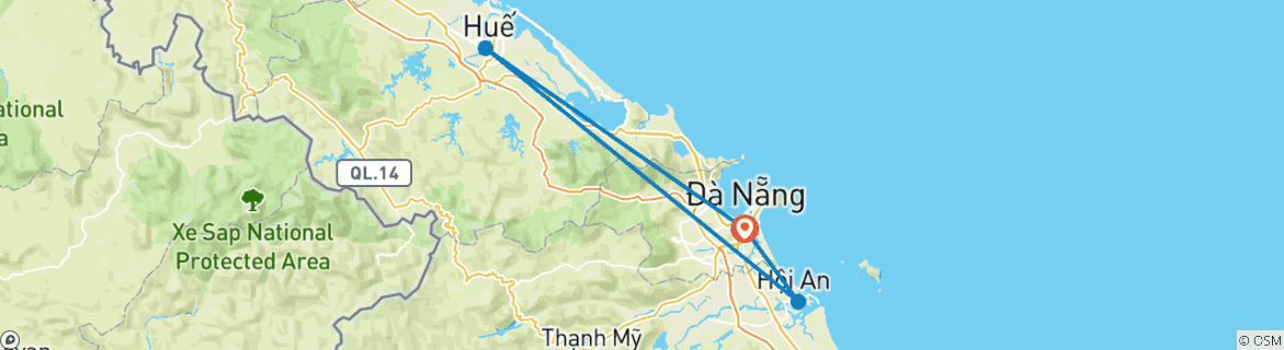 Map of Vietnam Central Highlights