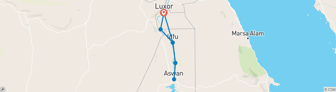 Map of Luxor Nile Cruise