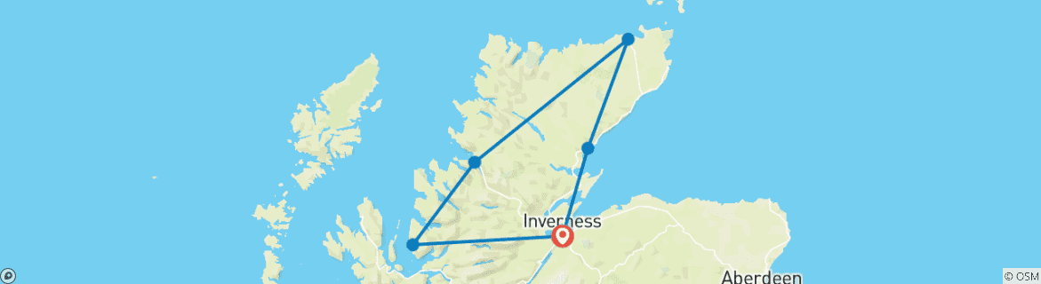 Mapa de Lo Mejor de la Costa Norte 500 (Hotel) - 3 días