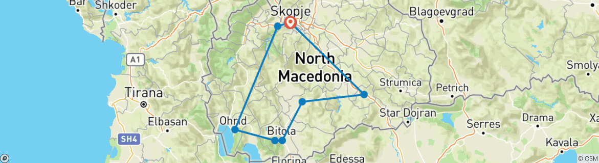 Map of The myth of Macedonia