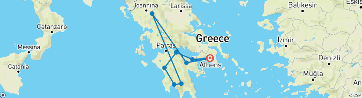 Map of Legendary Greece