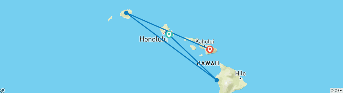 Karte von Großer Hawaii- mit höherwertigen Zimmerkategorien