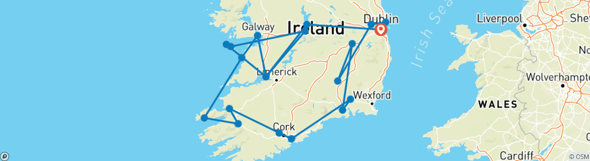 Map of Irish Legends - 9 Days/8 Nights