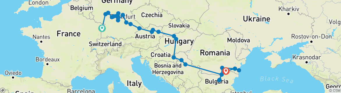 Imagen de un mapa que muestra la ruta del circuito