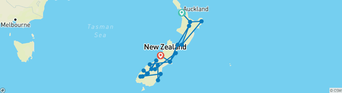 Carte du circuit Nouvelle-Zélande Vista (2025/2026)