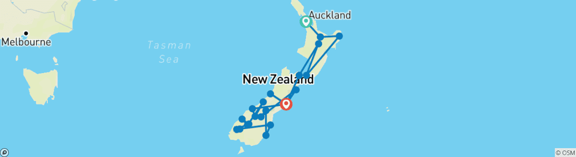 Carte du circuit Nouvelle-Zélande Vista (2025/2026)