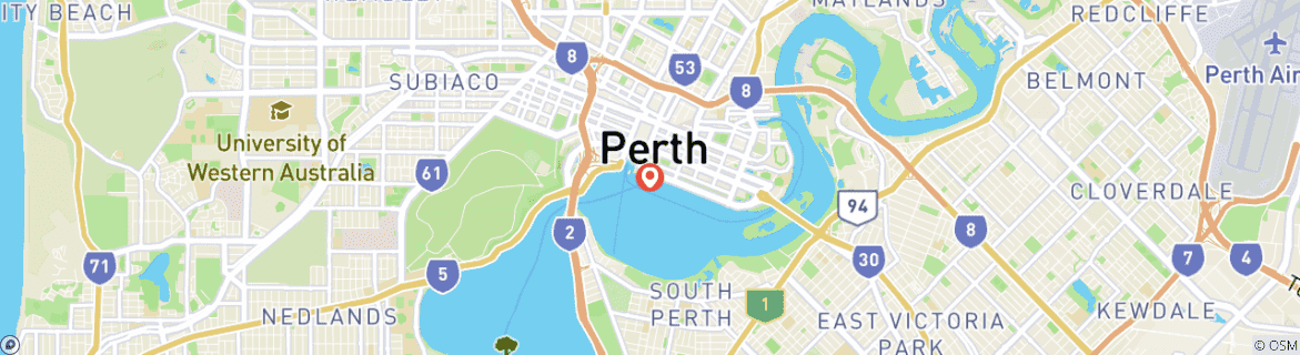 Karte von Stadtrundfahrt Perth Perlen & Perlengeschenk