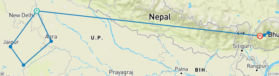 Imagen de un mapa que muestra la ruta del circuito
