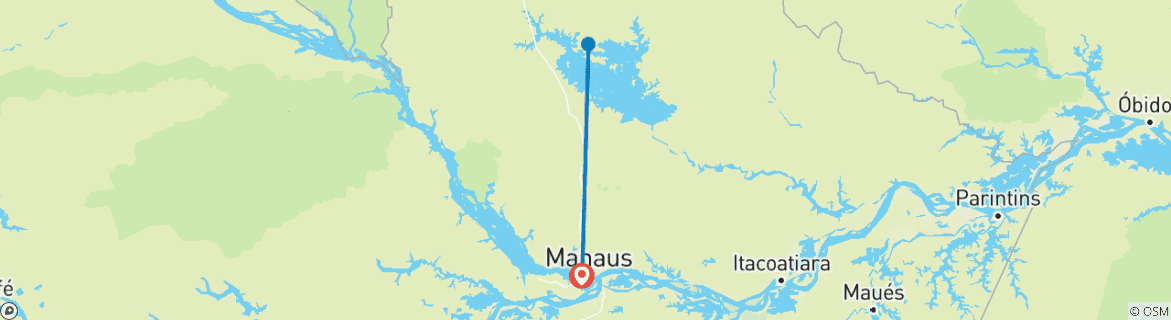 Foto van een kaart met de route van de rondreis