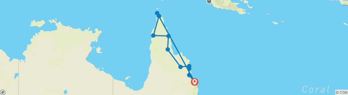 Mapa de Explorador del Cabo York y Estrecho de Torres