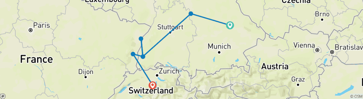 Imagen de un mapa que muestra la ruta del circuito