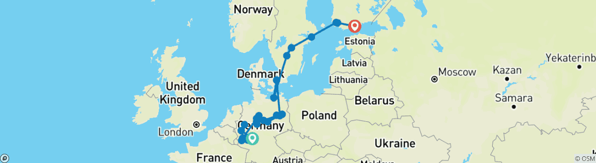 Map of German Trek End Helsinki (24 destinations)