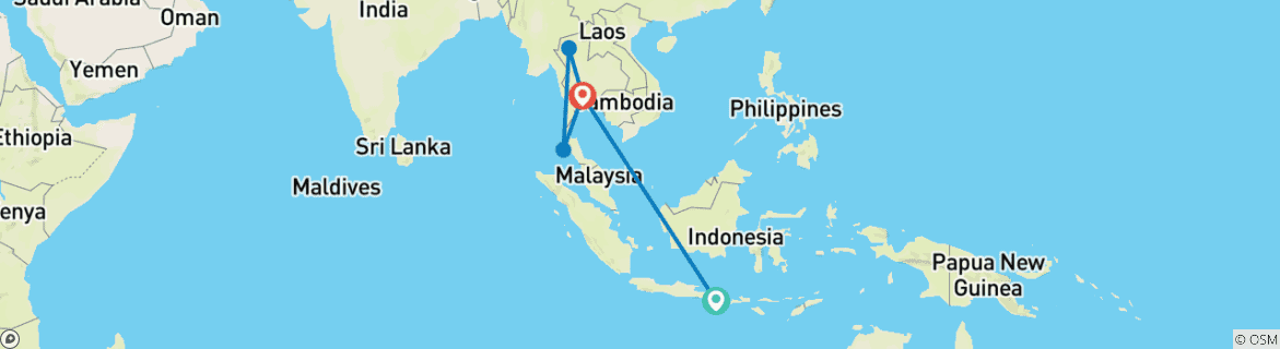 Map of Bali & Thailand Discovery