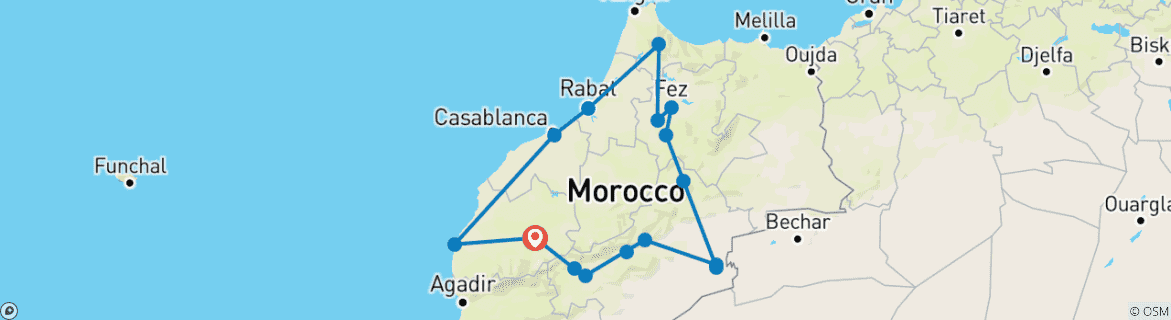 Imagen de un mapa que muestra la ruta del circuito