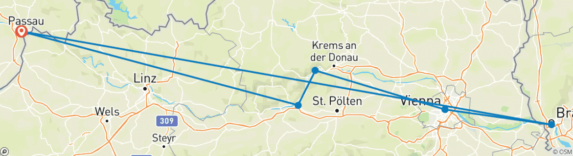 Map of Danube Enchanting Christmas 2025