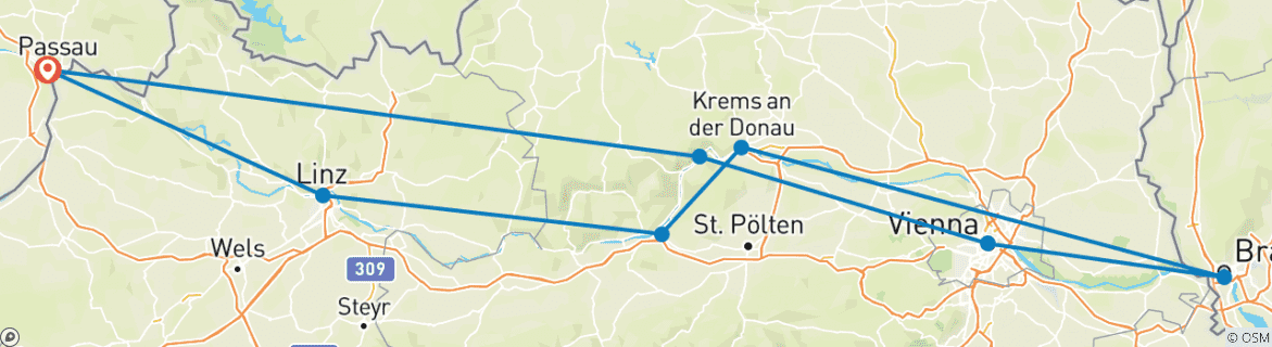 Karte von Donau Erlebnis 2025