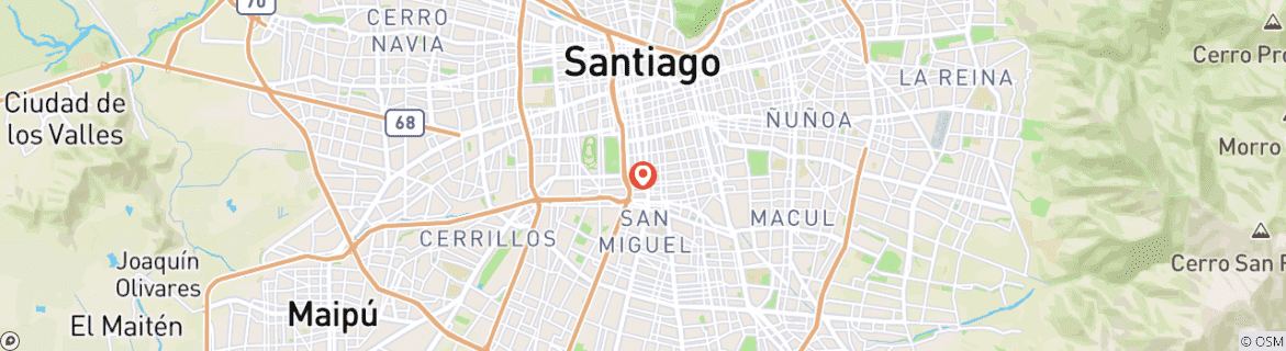 Map of Santiago - City Tour - 3 days