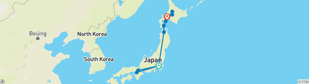 Map of Japan Adventure