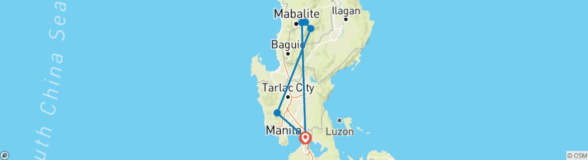 Map of Northern Philippines Highlights