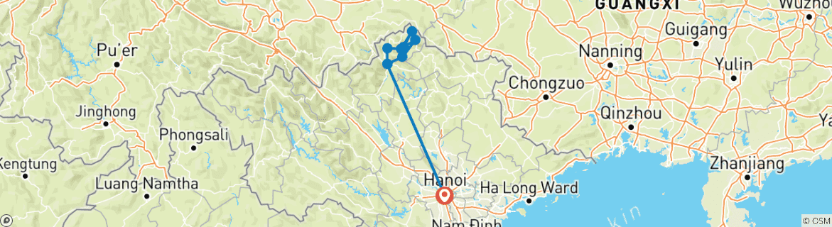Imagen de un mapa que muestra la ruta del circuito