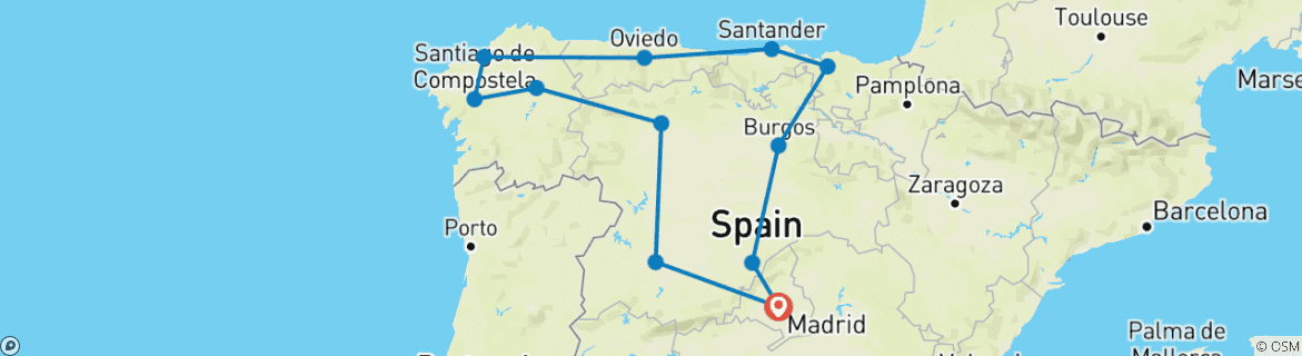 Map of North of Spain Discovery