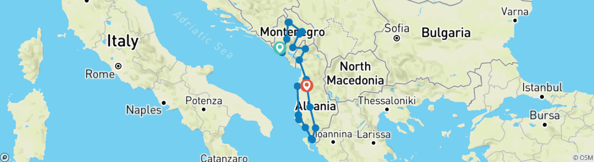 Imagen de un mapa que muestra la ruta del circuito