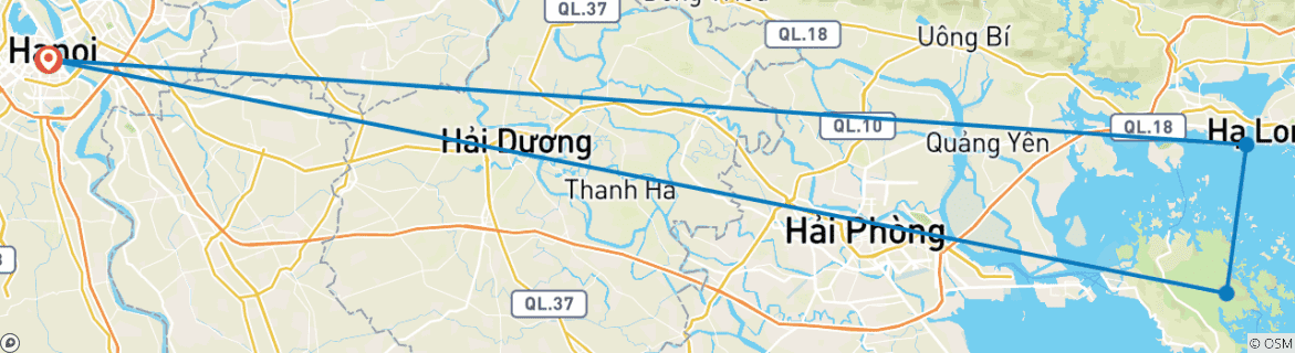 Map of Venus Cruise - Luxury 5 Star in Ha Long Bay - Lan Ha Bay 3 Days