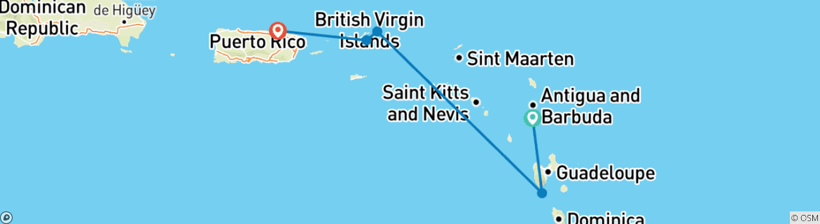 Map of Caribbean Yachting Discovery 2025-2026