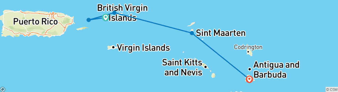 Map of Caribbean Yachting Hideaways 2026