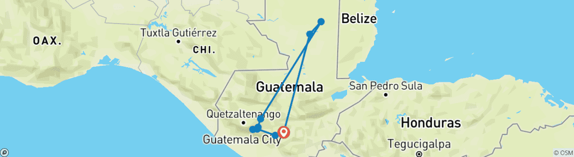 Map of Guatemala fun in 8 days