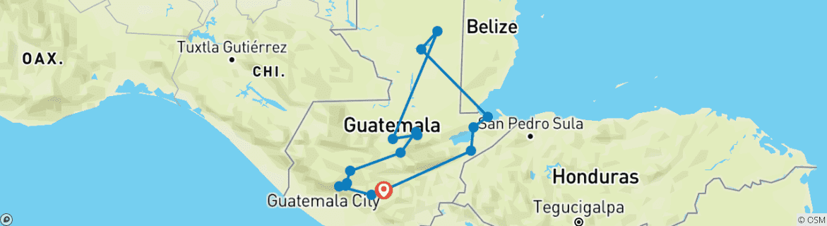 Imagen de un mapa que muestra la ruta del circuito