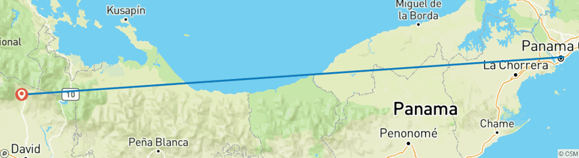 Image d'une carte montrant l'itinéraire du circuit