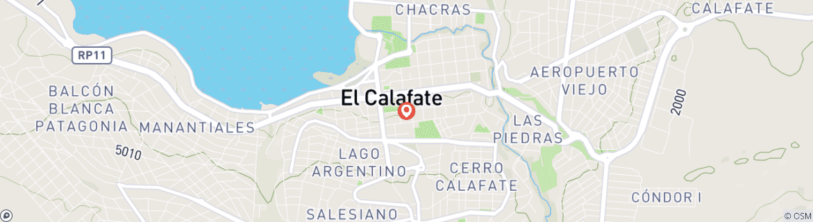 Mapa de El Calafate Exprés 3 días