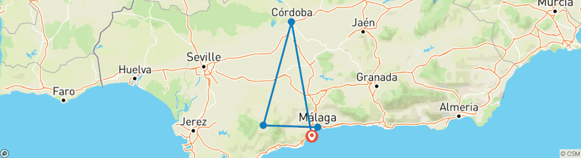 Map of Gay Spain Vacation: New Year’s Eve in Torremolinos and Andalucia