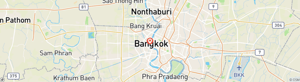 Mapa de 3 Días Tailandia - Escala en Bangkok