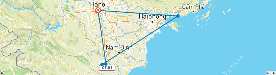 Imagen de un mapa que muestra la ruta del circuito