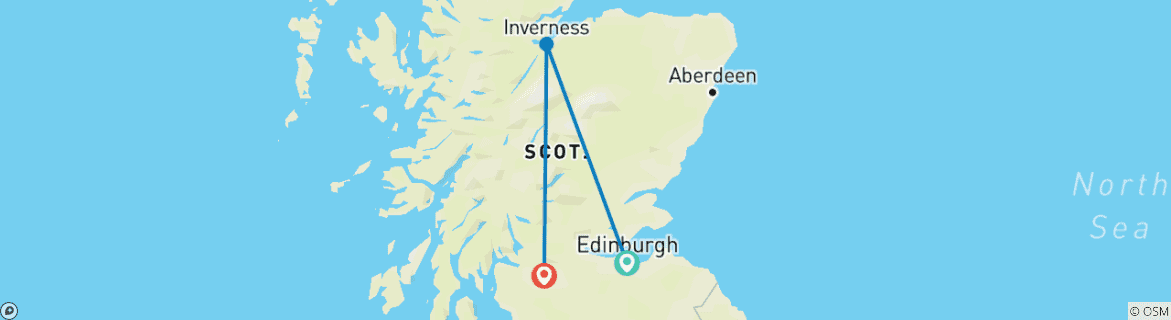 Map of Best of Scotland Small Group Tour