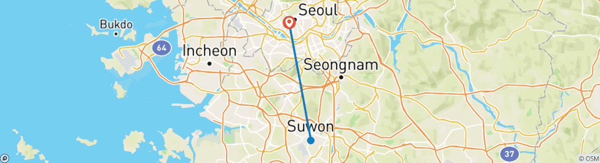 Map of Lovely Runner SolsunSubeom Suwon Tour