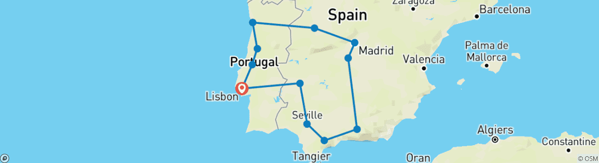 Imagen de un mapa que muestra la ruta del circuito