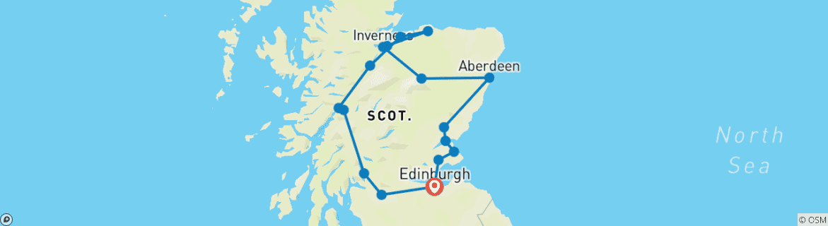 Map of ROMANTIC SCOTLAND