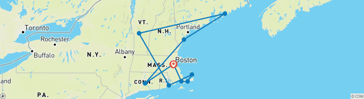 Map of Classic New EngLand