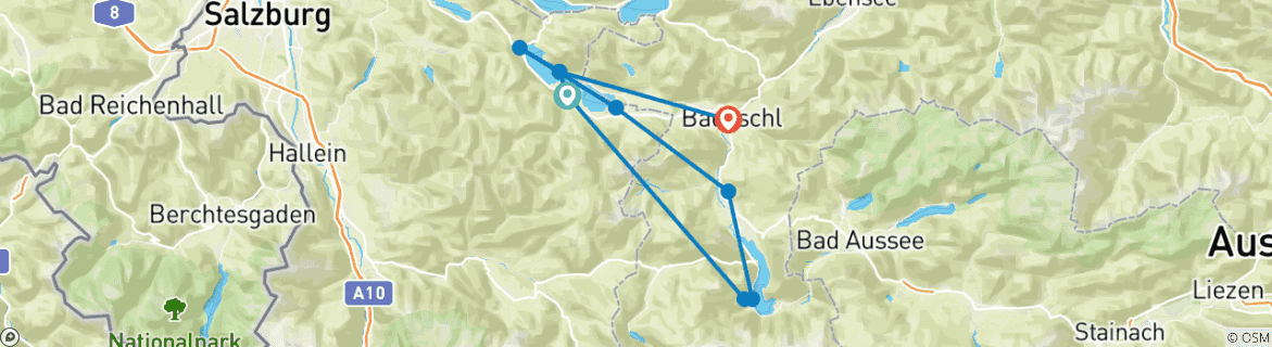 Map of Pleasure Hiking Salzkammergut