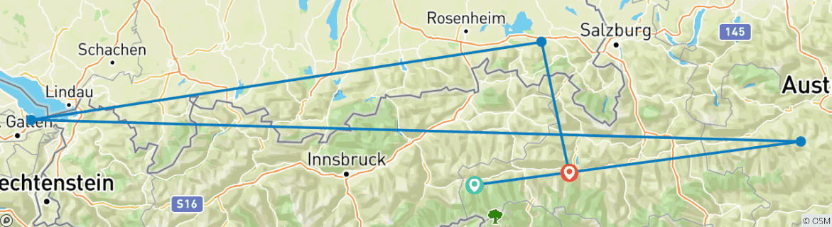 Karte von Nationalpark & Gletscherwelten