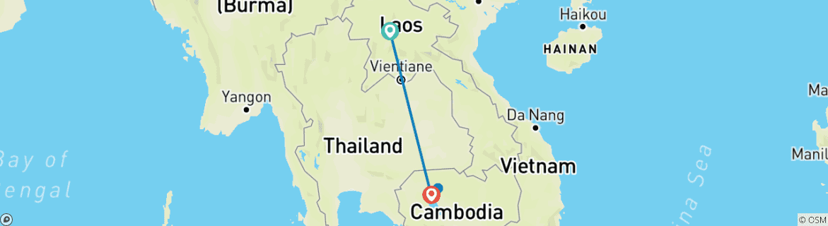 Map of Laos' most beautiful festival and Angkor's Temple