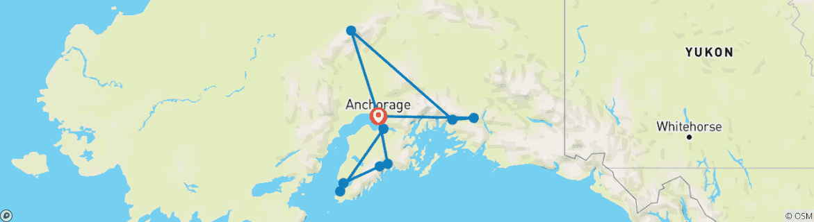 Map of Awesome Alaska Camping - 20 days