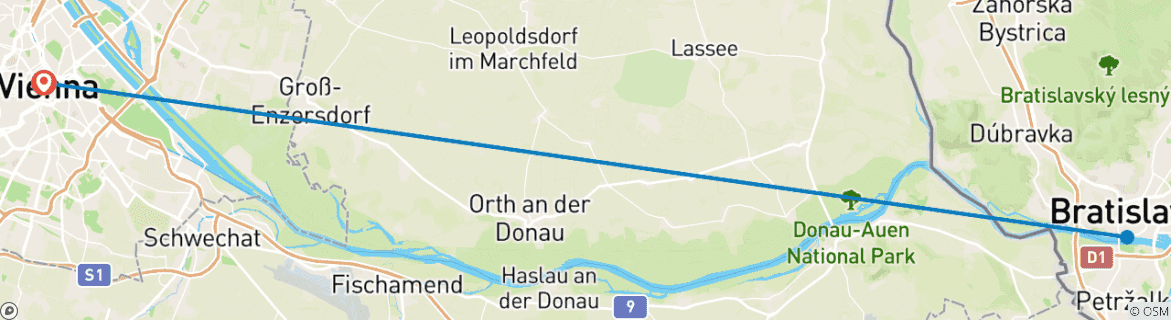 Image d'une carte montrant l'itinéraire du circuit