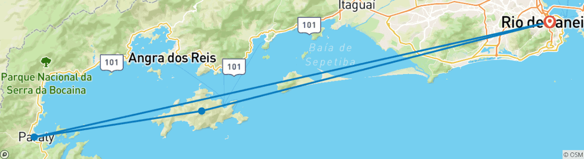 Mapa de Descubre la costa verde de Brasil