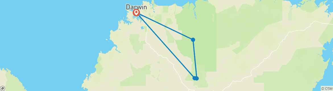 Map of Kakadu's Ancient Secrets (6 Days)