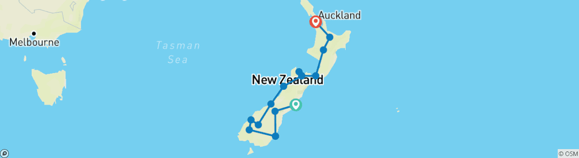 Map of New Zealand at Every Turn